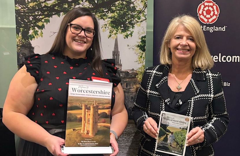 Dame Harriett Baldwin (right) with Visit Worcestershire’s Lorna Robinson   