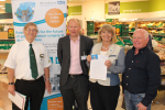 CANCER FUND-RAISERS bagged the support of West Worcestershire MP Harriett Baldwin at a Malvern supermarket charity campaign.