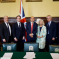 Dame Harriett Baldwin MP (third from right) with her Shadow Treasury colleagues in the House of Commons
