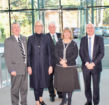 Cllr Phil Grove, Margot James MP, Cllr Ken Pollock, Harriett Baldwin MP, Cllr Simon Geraghty