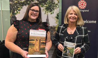 Dame Harriett Baldwin (right) with Visit Worcestershire’s Lorna Robinson   